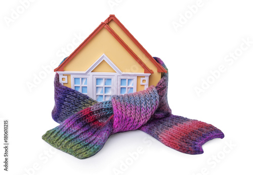 House is wrapped in a scarf. photo