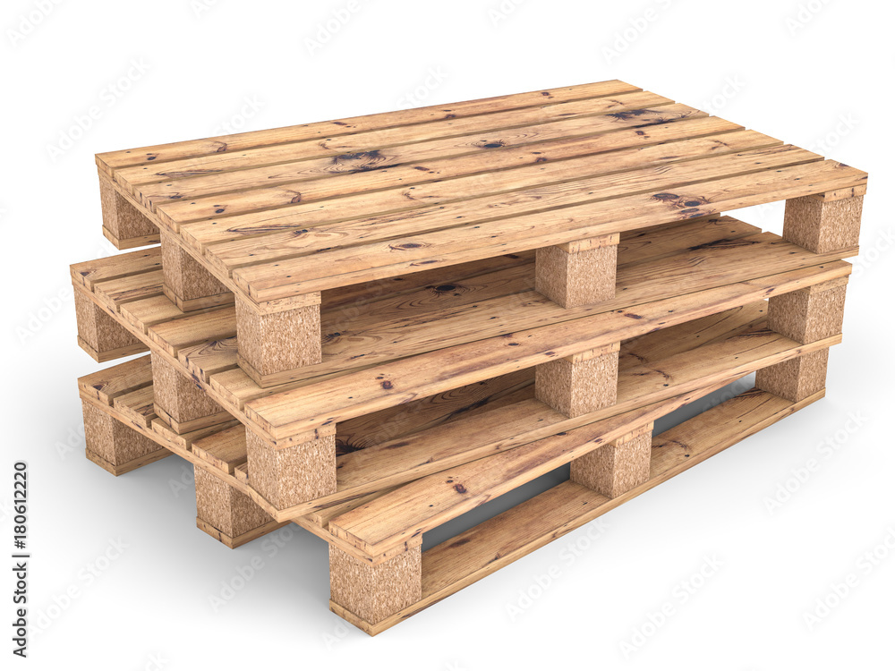 wood pallet on white wood pallet on white