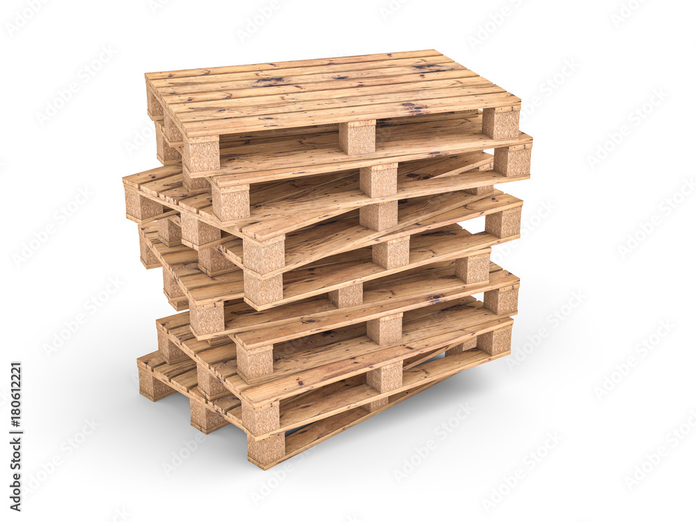 wood pallet on white wood pallet on white