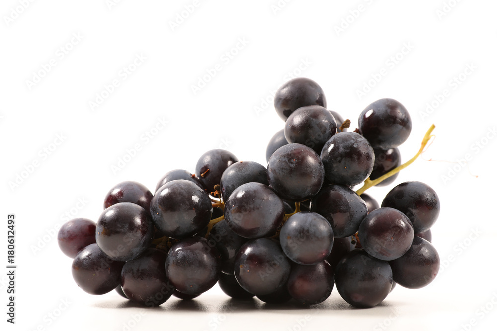 black grape isolated on white background