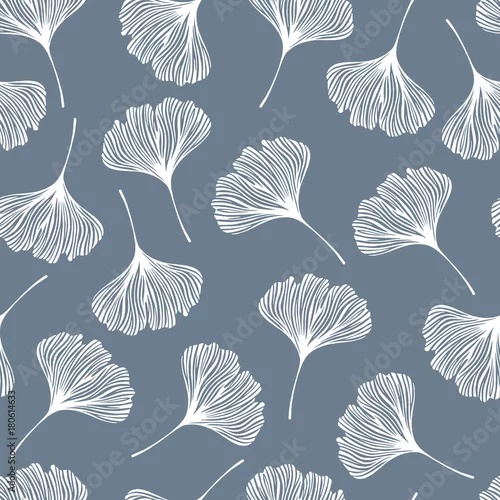 Tapety Wzór z liści miłorzębu japońskiego.