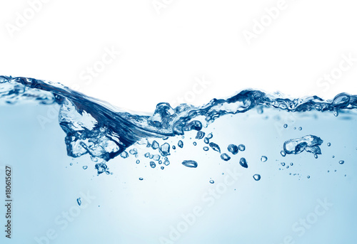 Water surface on white background