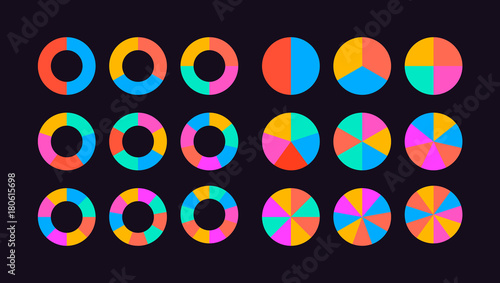 circle diagram segments vector