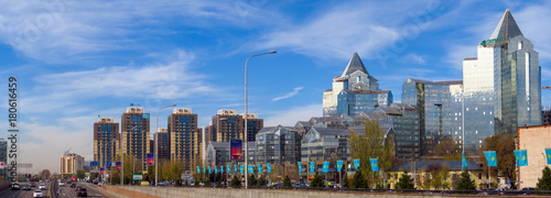 Almaty - Buildings along Al-Farabi