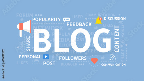 Blog concept illustration.