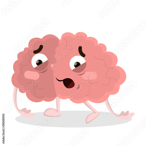 Isolated tired brain.