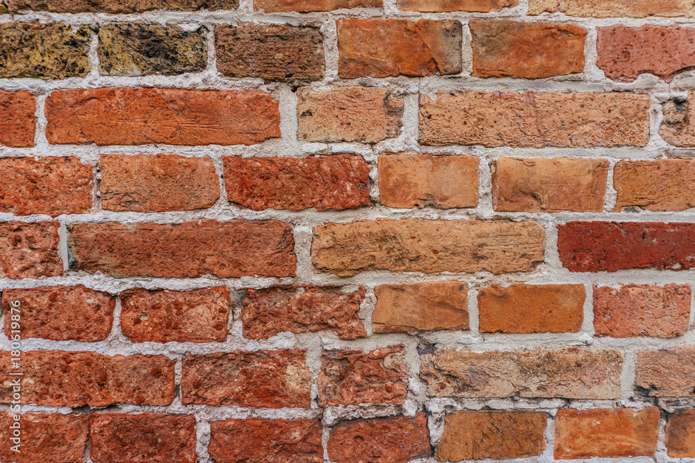 Obraz premium Brick wall. old red brick wall texture background