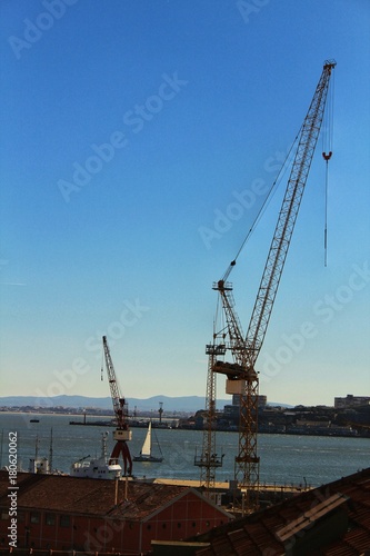 Cranes working on the dock