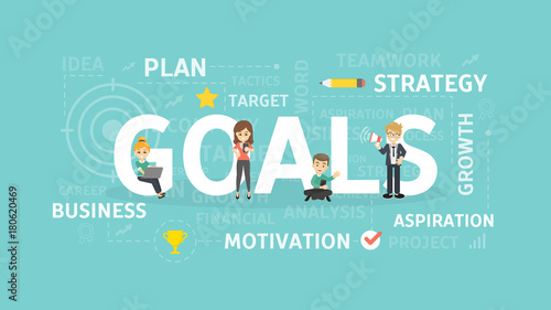 Goals concept illustration.