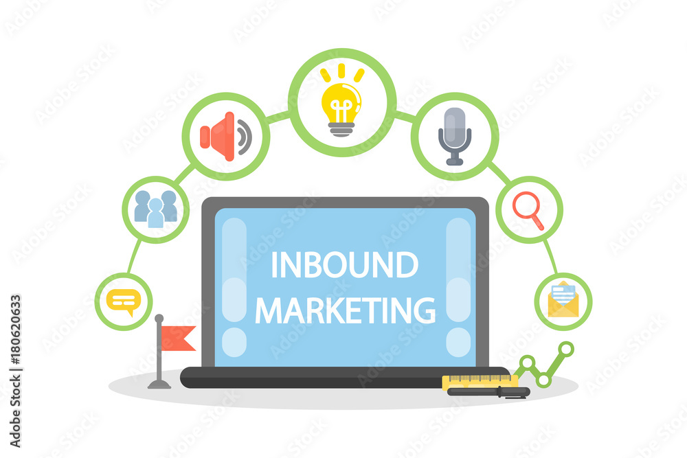 Inbound marketing illustration. Inbound marketing illustration.