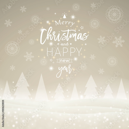 Christmas Greeting Card Design Winter Holiday Vector Illustration