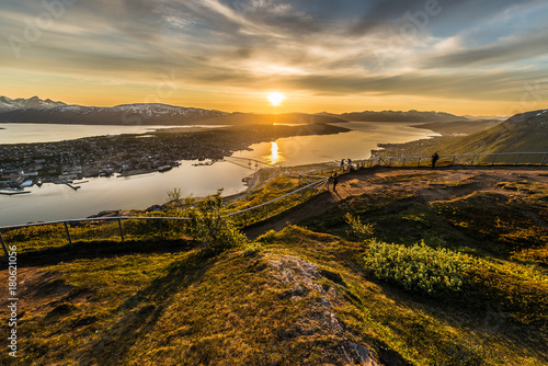 Midnight Sun in Tromso, Norway. photo