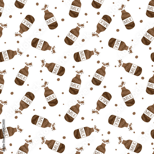 Chocolate Milk Seamless Pattern