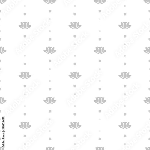 Lotus Seamless Pattern Background Vector with Dot
