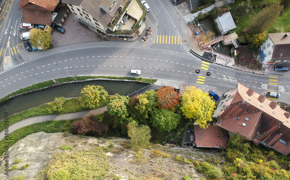 Naklejka premium Aerial view of central europe