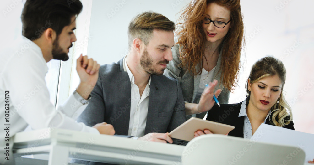 Group of architects working together on project Group of architects working together on project
