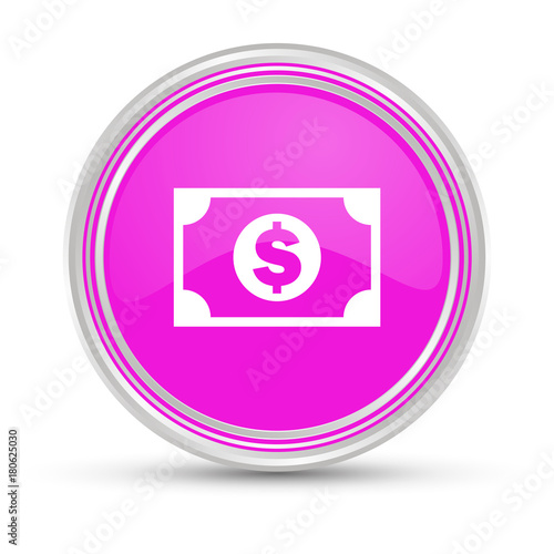 Pinker Button - Geldschein Dollar