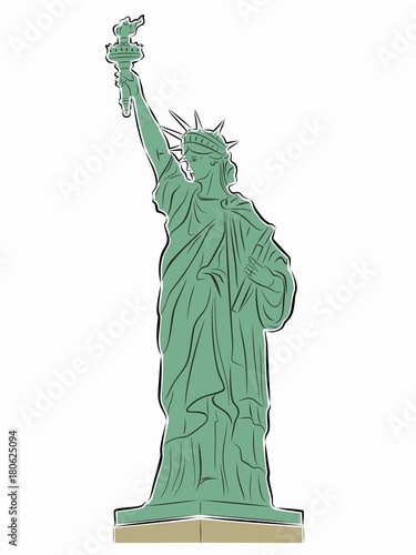 illustration of the Statue of Liberty , vector draw