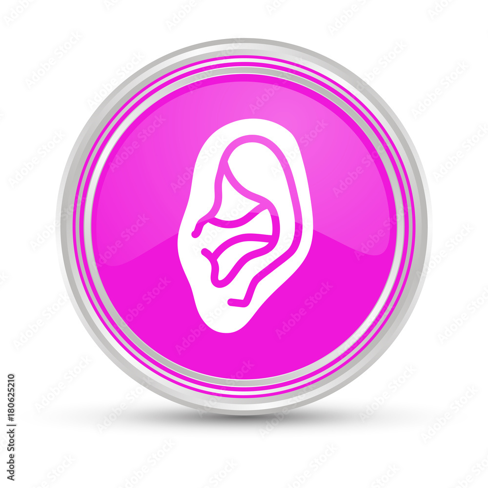 Pinker Button - Ohr - Gehör Pinker Button - Ohr - Gehör