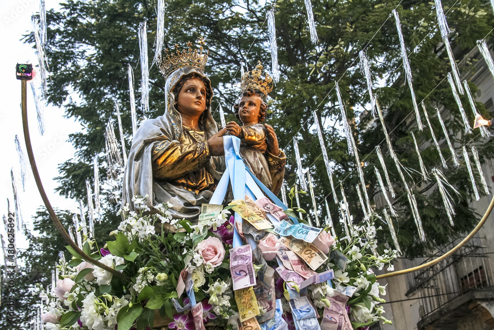 Procession of the traditional feast dedicated to Our Lady of Achiropita, Bixiga in the neighborhood of Sao Paulo. Brazil Procession of the traditional feast dedicated to Our Lady of Achiropita, Bixiga in the neighborhood of Sao Paulo. Brazil