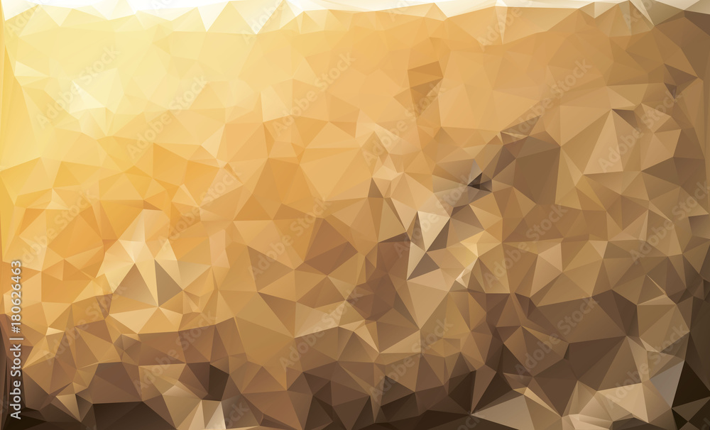 Yellow low poly background. Mosaic polygonal colorful