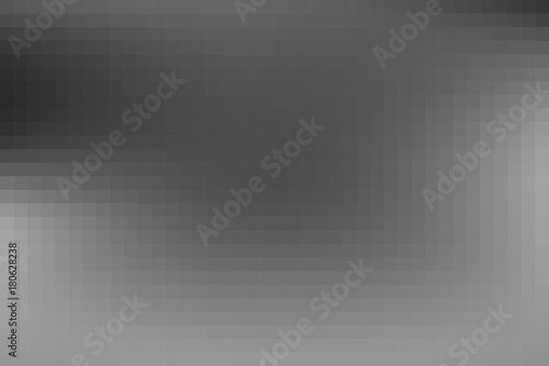 Vector greyscale blurred horizontal cover. Monochrome defocused black and white unfocused tiles banner. Gray scale gradient mosaic background. Grey or silver abstract blurry checked illustration.