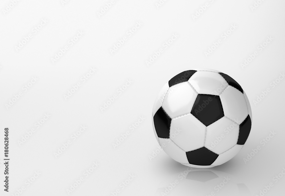 Realistic soccer ball or football ball on white background. Football is a family of team sports . Realistic soccer ball or football ball on white background. Football is a family of team sports .
