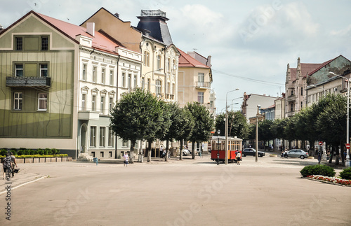 Советск, город, трамвай, лето, площадь, Тильзит, Калининград, путешествие, старый город