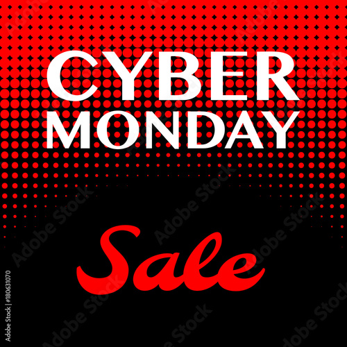 Cyber Monday Advertising Poster Design Vector Template