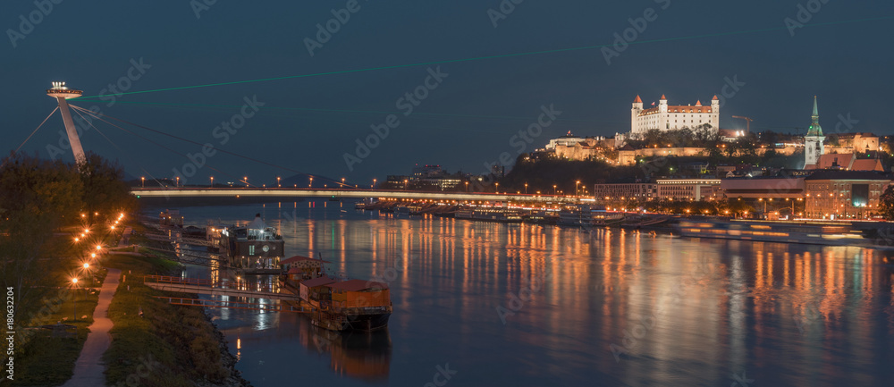 Bratislava with SNP bridge, Slovakia