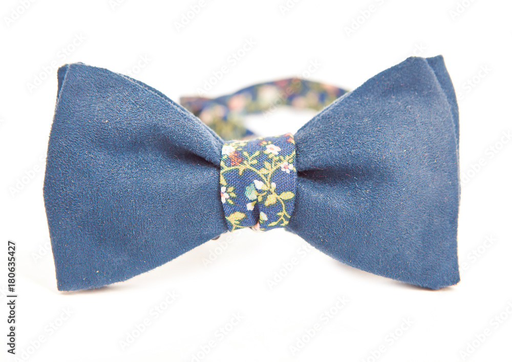 Well-designed stylish dark-blue bow tie made of soft cloth Well-designed stylish dark-blue bow tie made of soft cloth