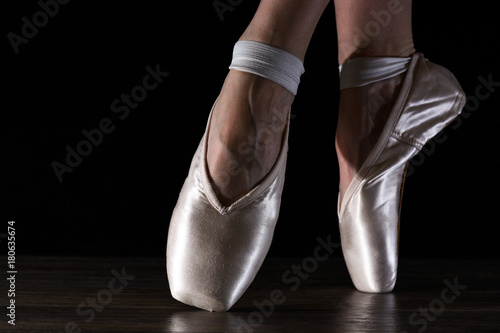 Feet of dancing ballerina