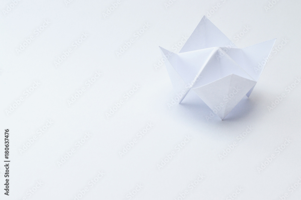 origami fortune teller close up on white background origami fortune teller close up on white background