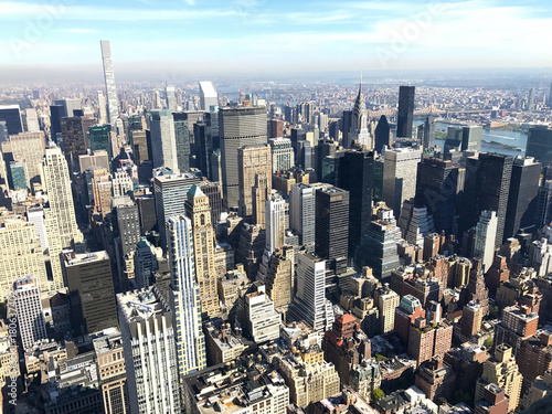 Bird eye view of New York City  Manhattan  USA