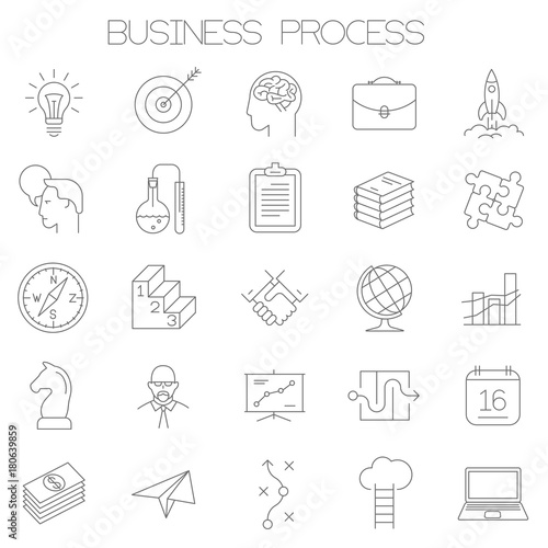  business process icon set