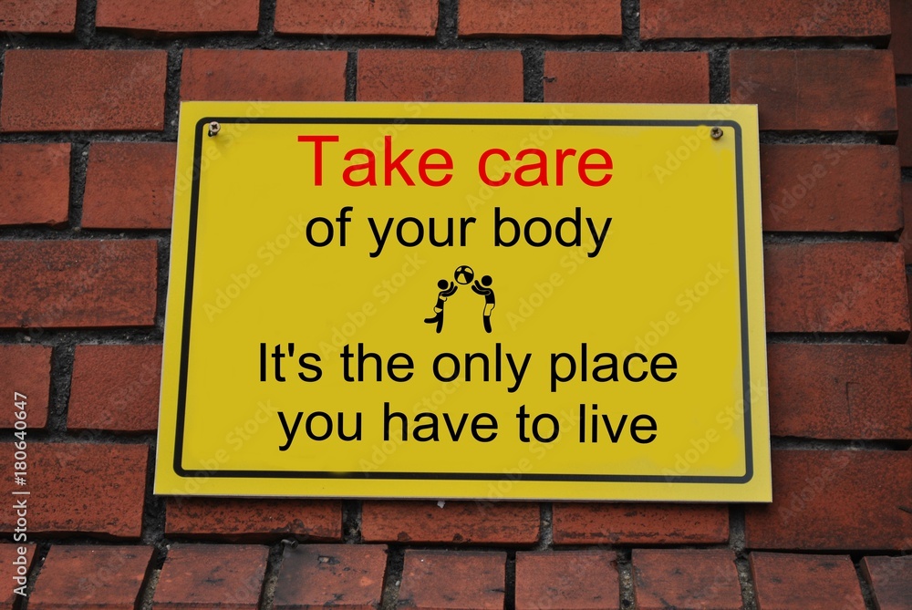 Take care of your body - obrazy, fototapety, plakaty 
