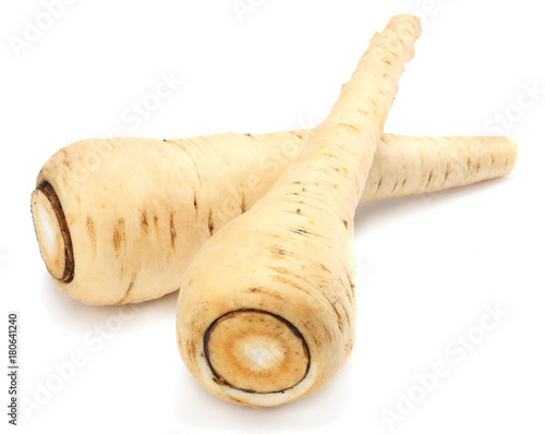 Parsnip isolated on the white background close up