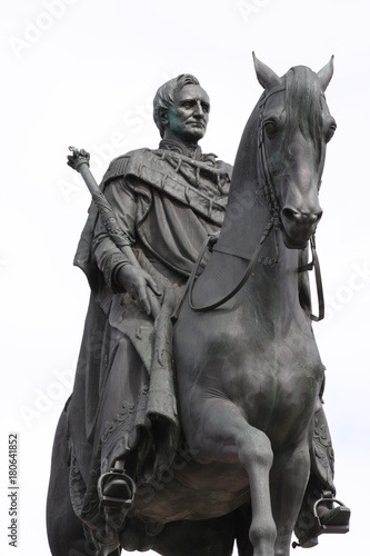 Statue of King John of Saxony  Konig Johann I. von Sachsen  at Theaterplatz in Dresden  