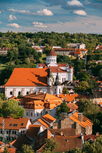 Vilnius, Lithuania. View Of Cathedral Of Theotokos And Church Of