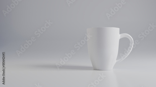 3d render of porcelain tea cups