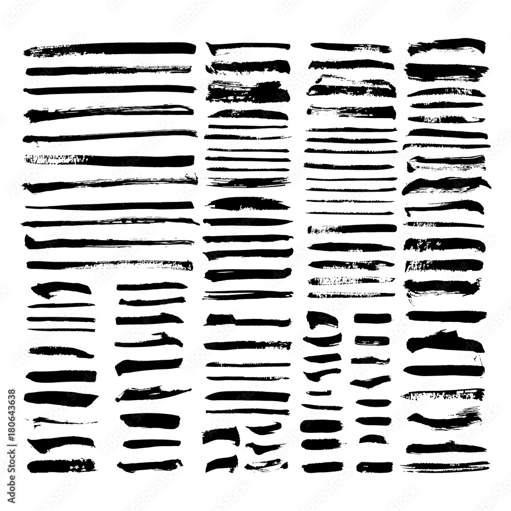 black vector brush strokes of paint on white background black vector brush strokes of paint on white background