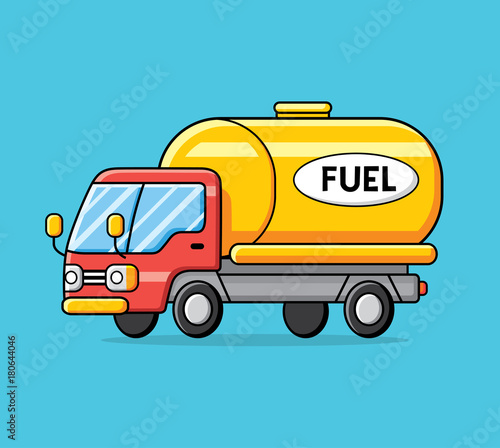 Fuel truck vector.
