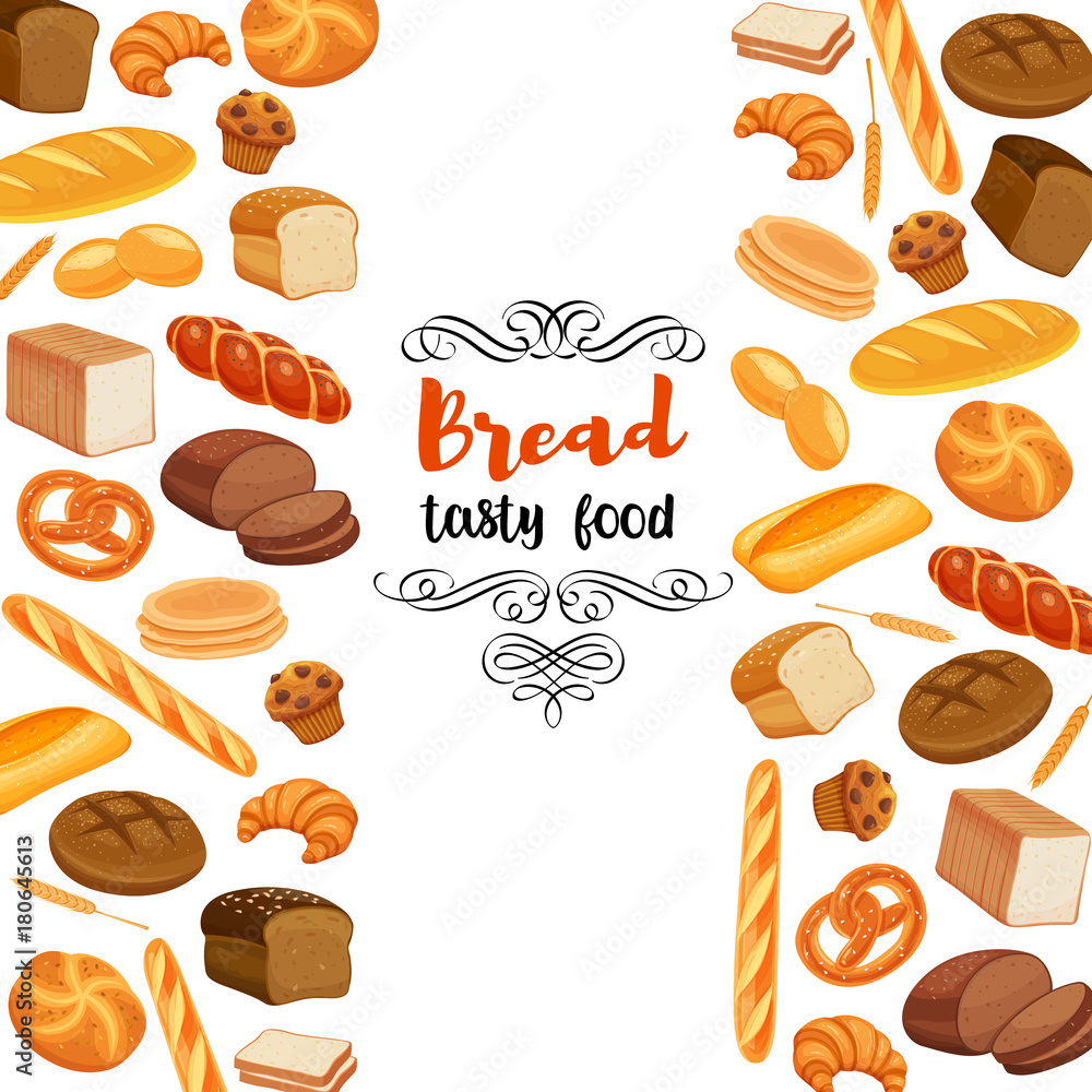 design food with bread products. design food with bread products.