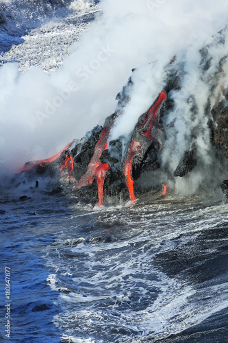 Lava flows from the Kilauea volcano