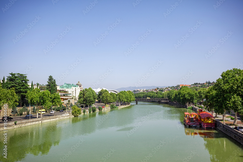Kura River in Tbilisi, Georgia