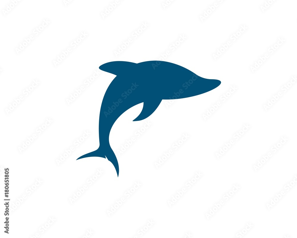 Fototapeta premium Dolphin logo icon vector