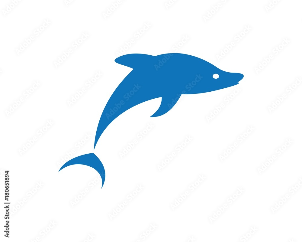 Fototapeta premium Dolphin logo icon vector
