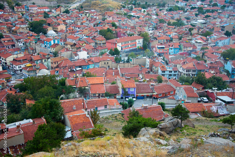 View on the city from the road to the Afyonkarahisar castle