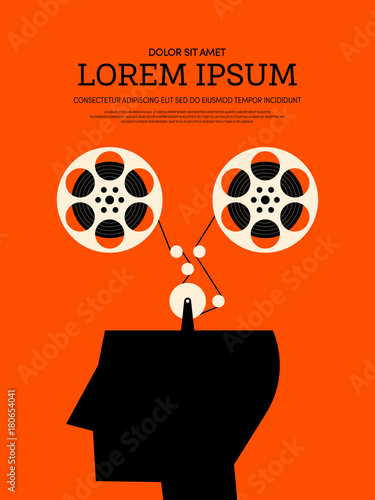 Movie and film modern retro vintage poster background