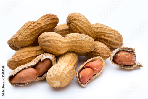 Wallpaper Mural Dried peanuts on the white background. Torontodigital.ca